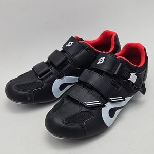 Peloton Cycling Shoes Black Red PL-SH-02 Indoor Spin Bike Shoes Size 41 Mens 8 9